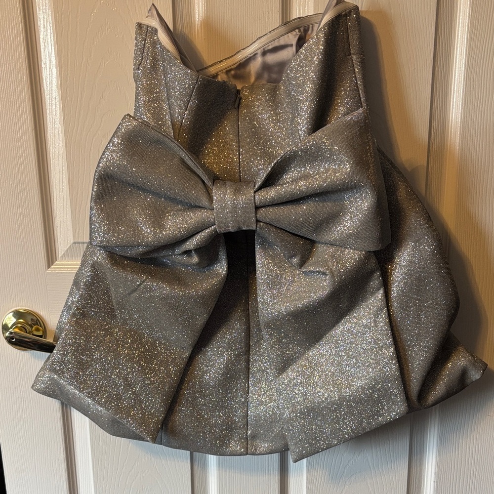 !! New With Tags!! Glitter Bow Mini Dress
